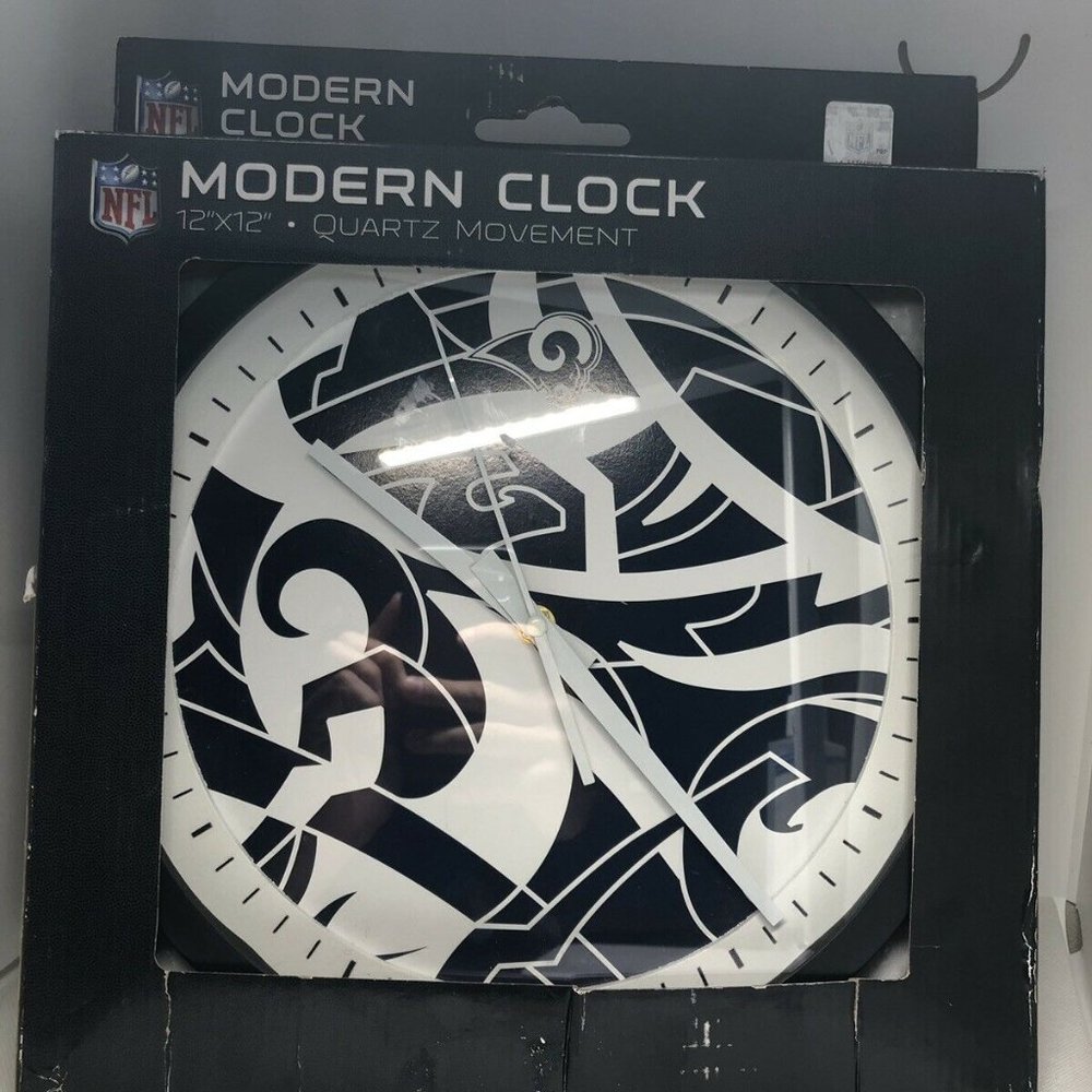 12” Inch NFL Rams FIT Modern Clock